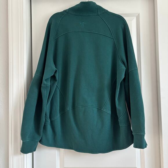 Lululemon Women’s Scuba Oversized Funnel-Neck Half Zip XL/XXL Storm Teal Lounge - Picture 7 of 11